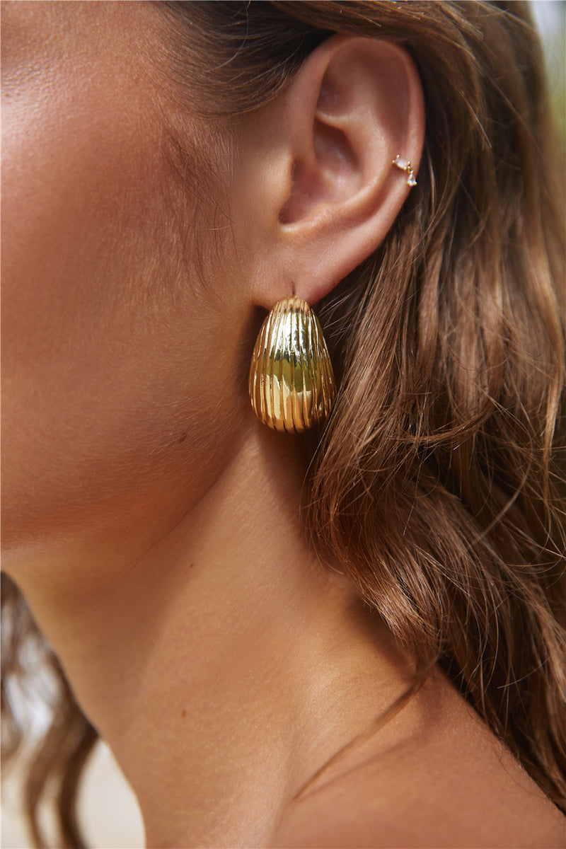 18K Gold Plated Spotlight Earrings Gold