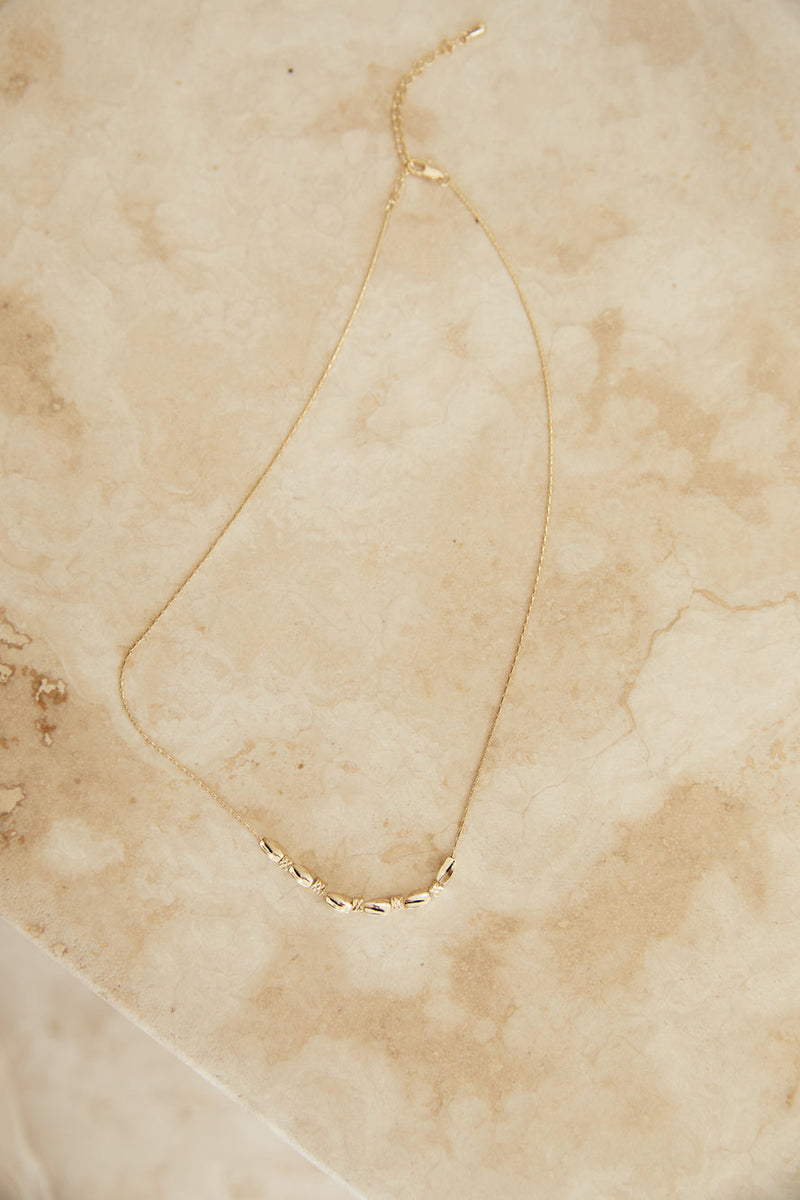 18k gold plated lush love necklace gold