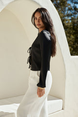 Castaway Long Sleeve Top Black