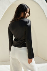 Castaway Long Sleeve Top Black
