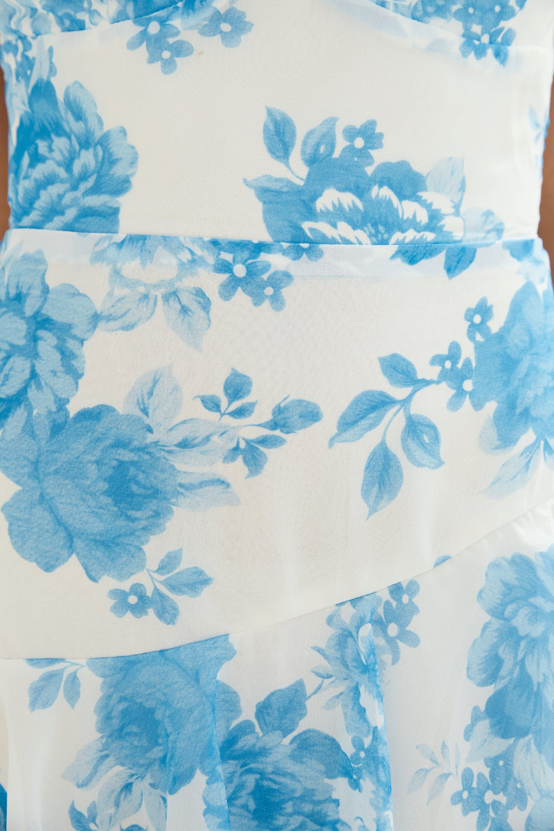 Ocean Mist Midi Dress Blue