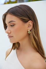 18k Gold Plated Royalty Earrings Gold