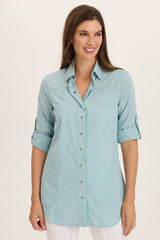 Reporter Soft Voile Button-Down Blouse