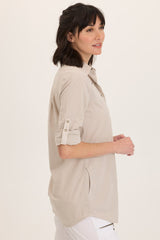 Reporter Soft Voile Button-Down Blouse