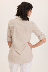 Reporter Soft Voile Button-Down Blouse