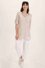Reporter Soft Voile Button-Down Blouse