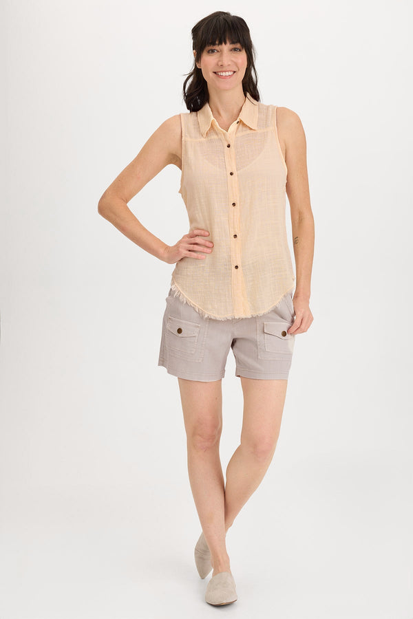 Otto Gauze Button-Up Tank