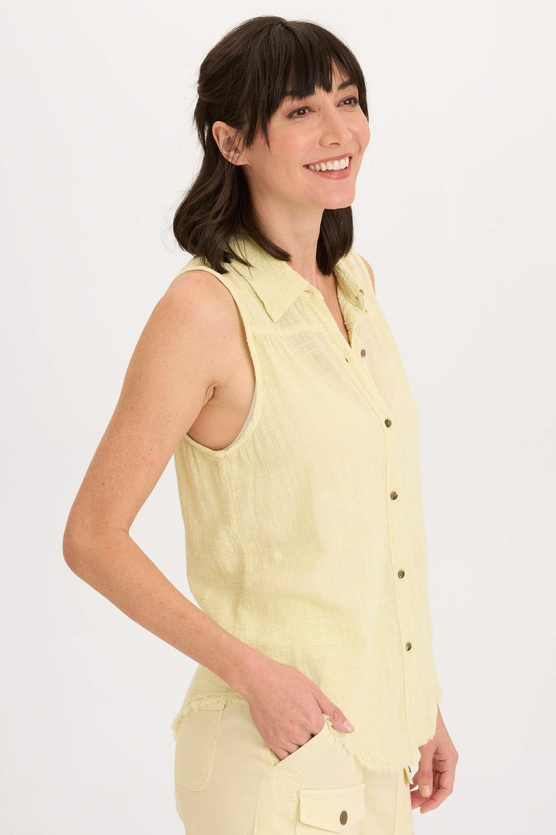 Otto Gauze Button-Up Tank
