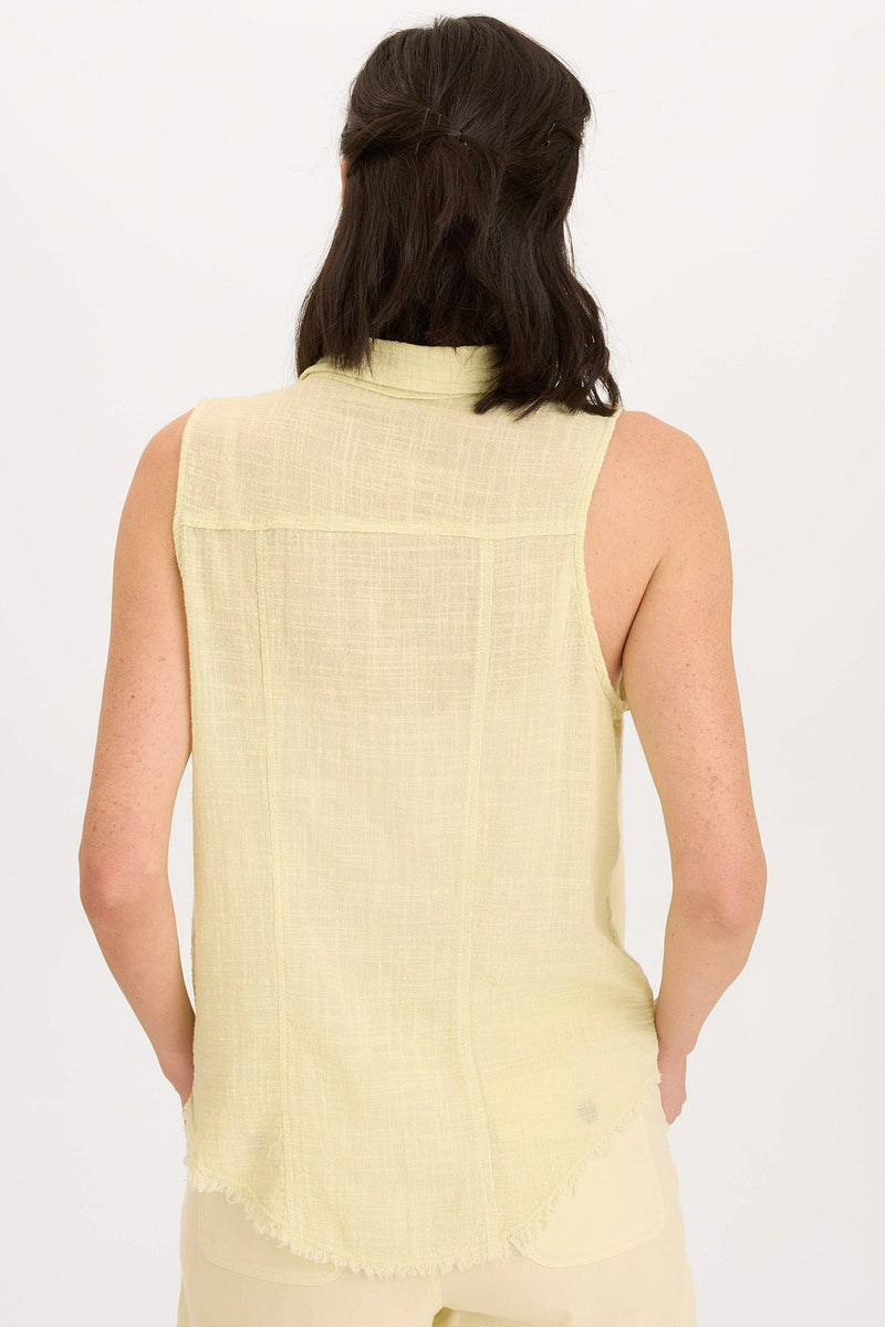 Otto Gauze Button-Up Tank