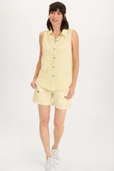 Otto Gauze Button-Up Tank