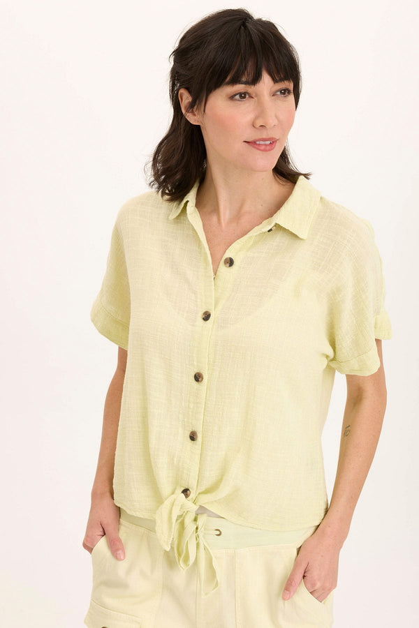 Teagan Gauze Tie-Up Top