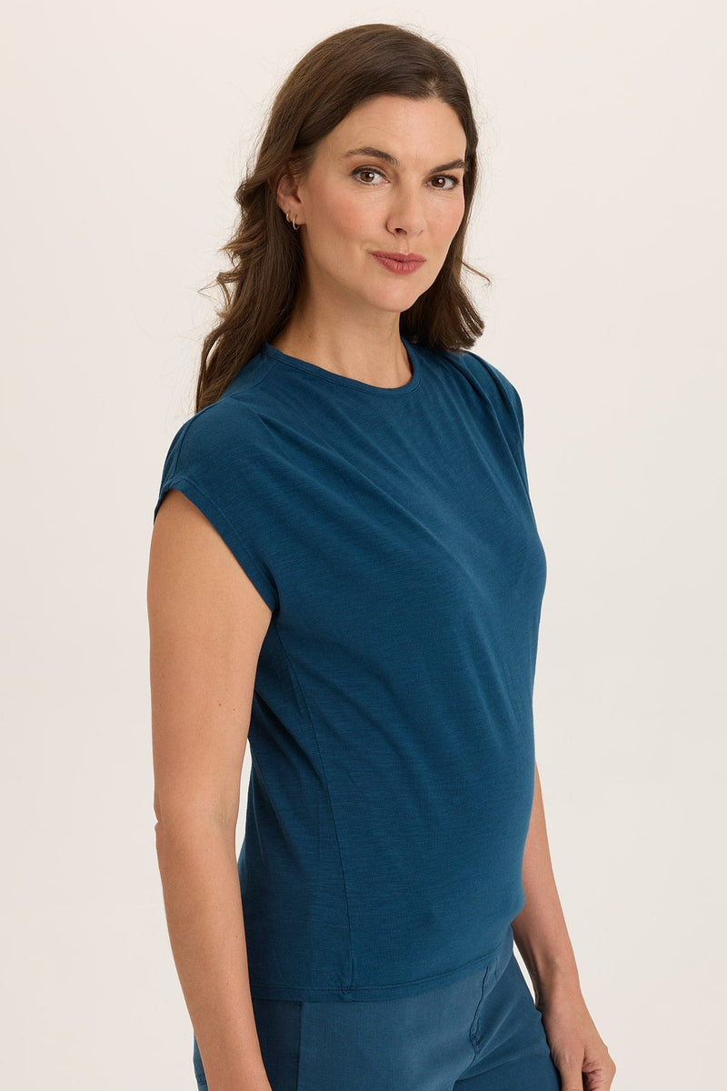 Arwen Soft Jersey Mock Neck Tee