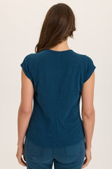 Arwen Soft Jersey Mock Neck Tee