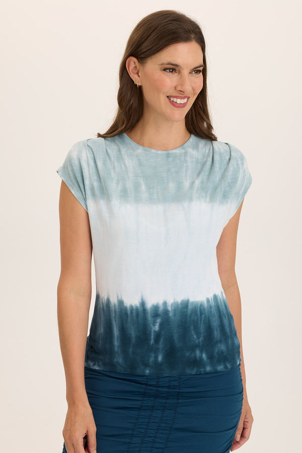 Arwen Soft Jersey Mock Neck Tee