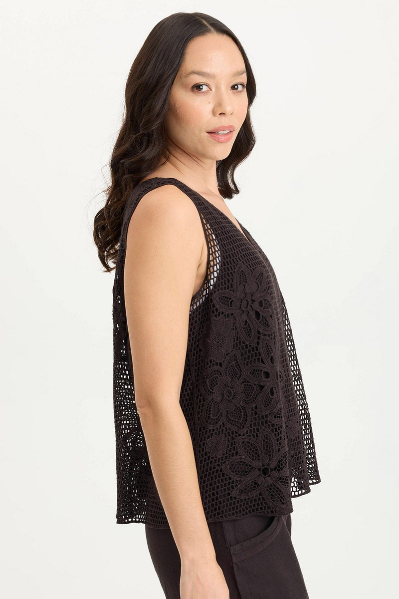 Chariss Crochet V-Neck Tank Top
