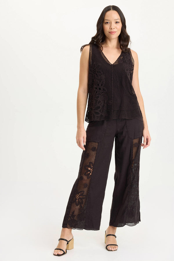 Chariss Crochet V-Neck Tank Top