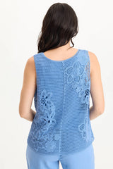 Chariss Crochet V-Neck Tank Top