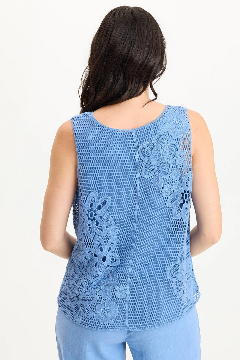 Chariss Crochet V-Neck Tank Top