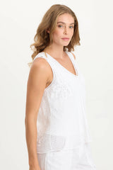 Chariss Crochet V-Neck Tank Top