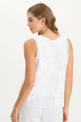 Chariss Crochet V-Neck Tank Top