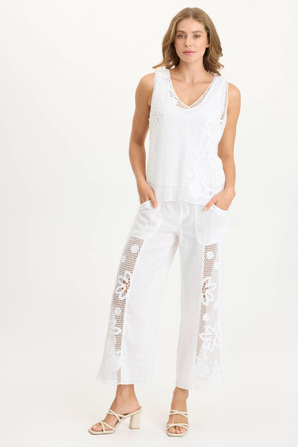 Chariss Crochet V-Neck Tank Top