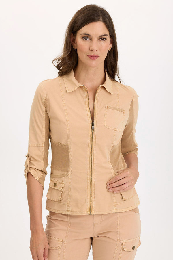 Wexel Poplin/Stretch Fitted Cargo Jacket