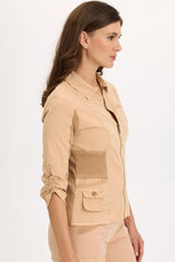 Wexel Poplin/Stretch Fitted Cargo Jacket