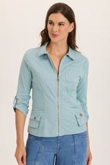 Wexel Poplin/Stretch Fitted Cargo Jacket