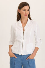 Wexel Poplin/Stretch Fitted Cargo Jacket