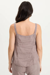 Fernley Linen Ruched Tank