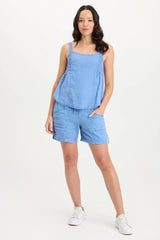 Fernley Linen Ruched Tank