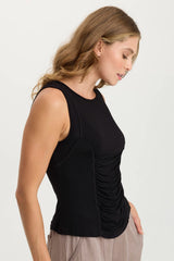 Bano Jersey Ruched Panel Tank