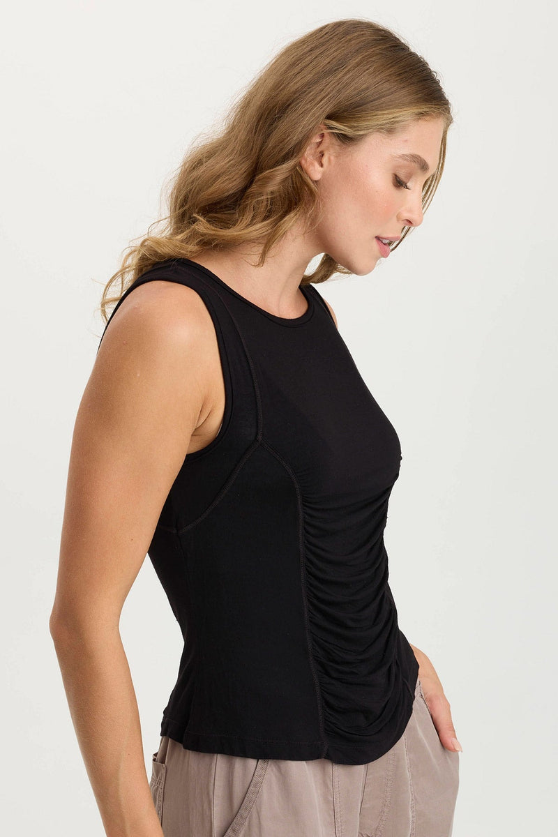 Bano Jersey Ruched Panel Tank