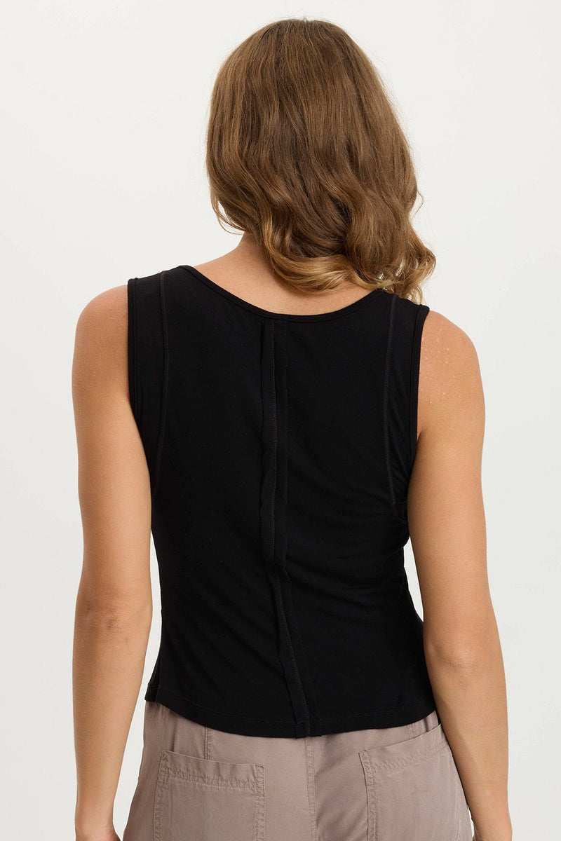 Bano Jersey Ruched Panel Tank