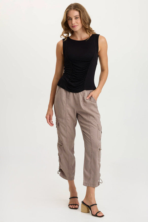 Bano Jersey Ruched Panel Tank