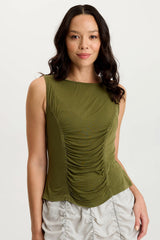 Bano Jersey Ruched Panel Tank