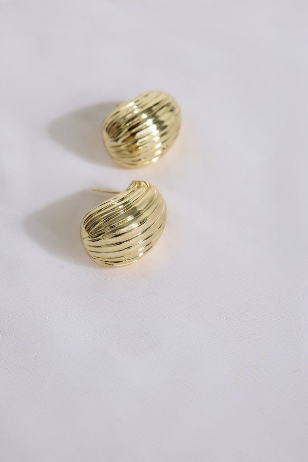 18K Gold Plated Spotlight Earrings Gold