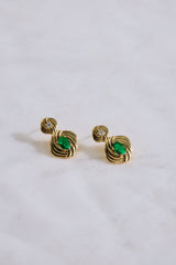 18k Gold Plated Royalty Earrings Gold
