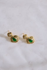 18k Gold Plated Royalty Earrings Gold