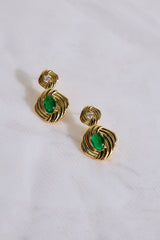 18k Gold Plated Royalty Earrings Gold
