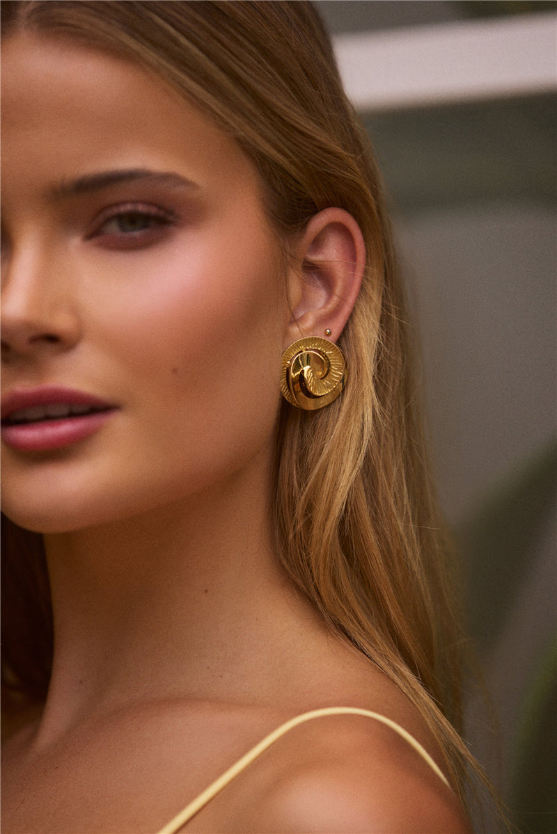 18K Gold Plated Fira Earrings Gold