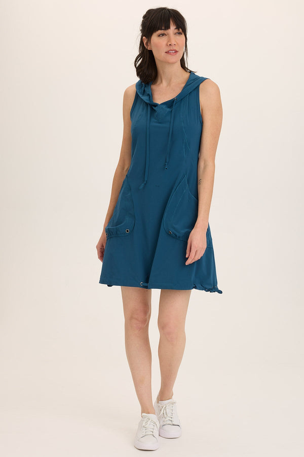 Sumi Active Whisper Stretch Hooded Cargo Mini Dress