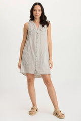 Catava Linen/Jersey Tank Dress