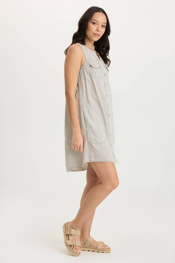 Catava Linen/Jersey Tank Dress