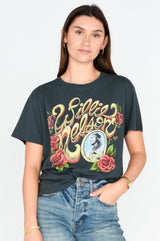 Willie Nelson Rose Frame Boyfriend Tee
