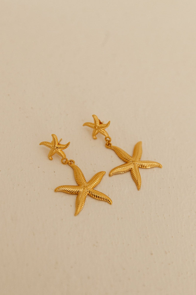 18K Gold Plated Starfish Magic Earrings Gold