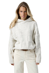 Communion Check Knit Hoodie