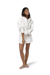 Ranch Shrunken Zip Up Hoodie in Milk
