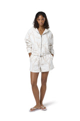 Ranch Shrunken Zip Up Hoodie in Milk