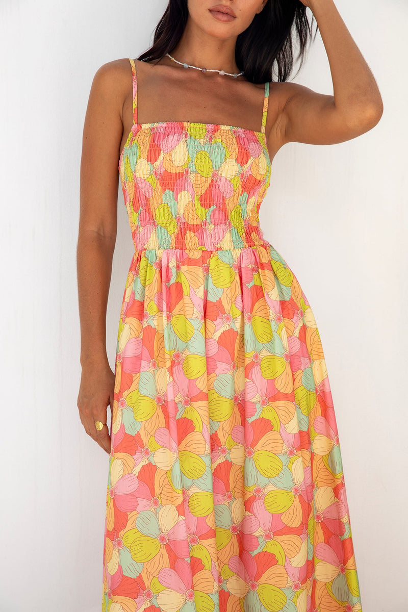 FORTUNATE ONE In Bloom Maxi Dress Floral